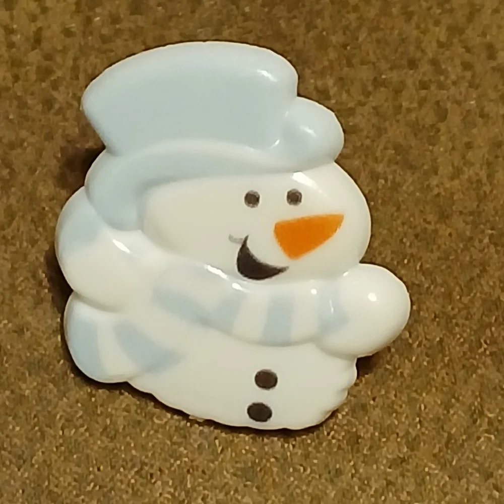 Child's Plaatic Snowman Ring with Orange Nose Adjustable